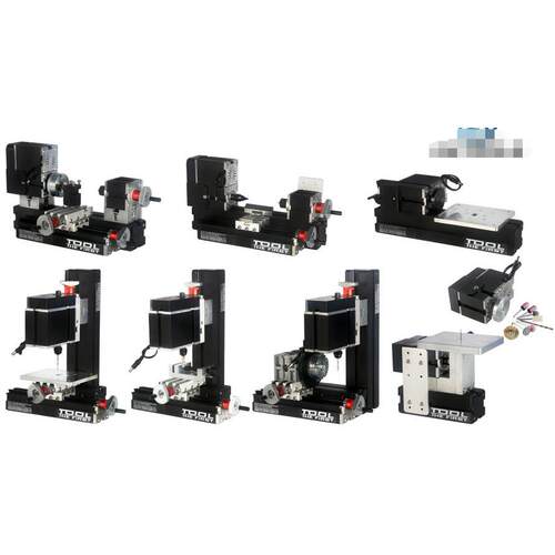 TZ8000M 8 合 1迷你金属车床套件，60W 12000r/min 电机车床