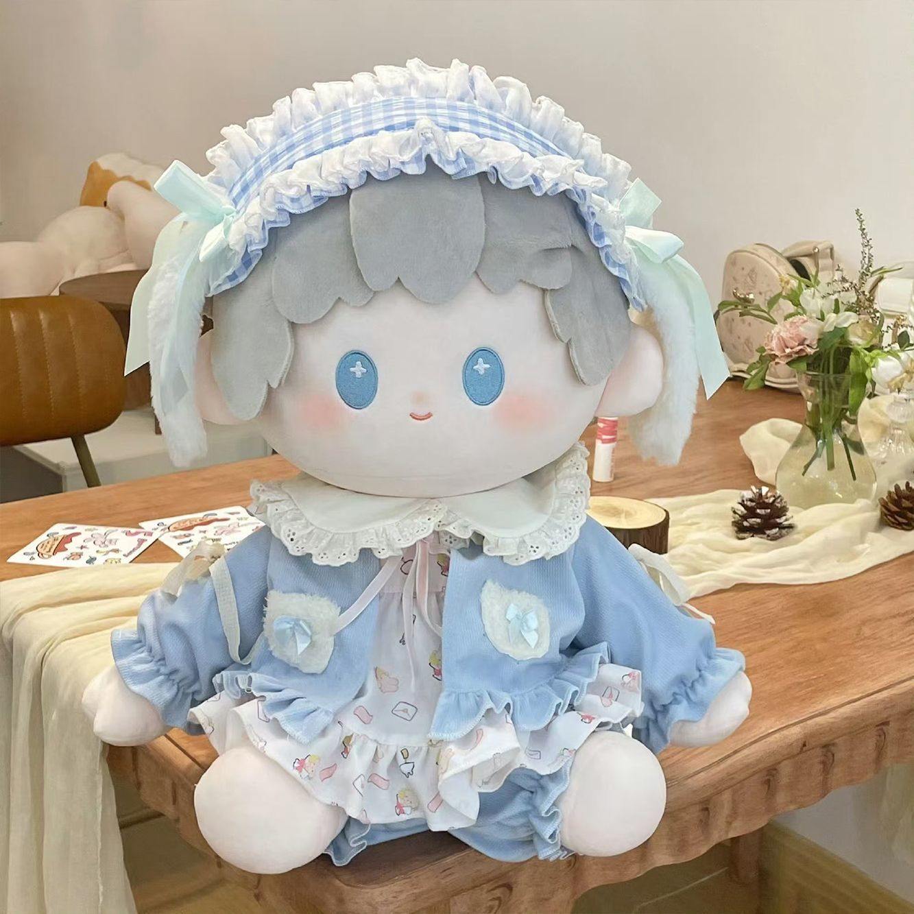 娃衣40cm厘米棉花娃娃玩偶衣服连衣裙坐姿一番属性可爱