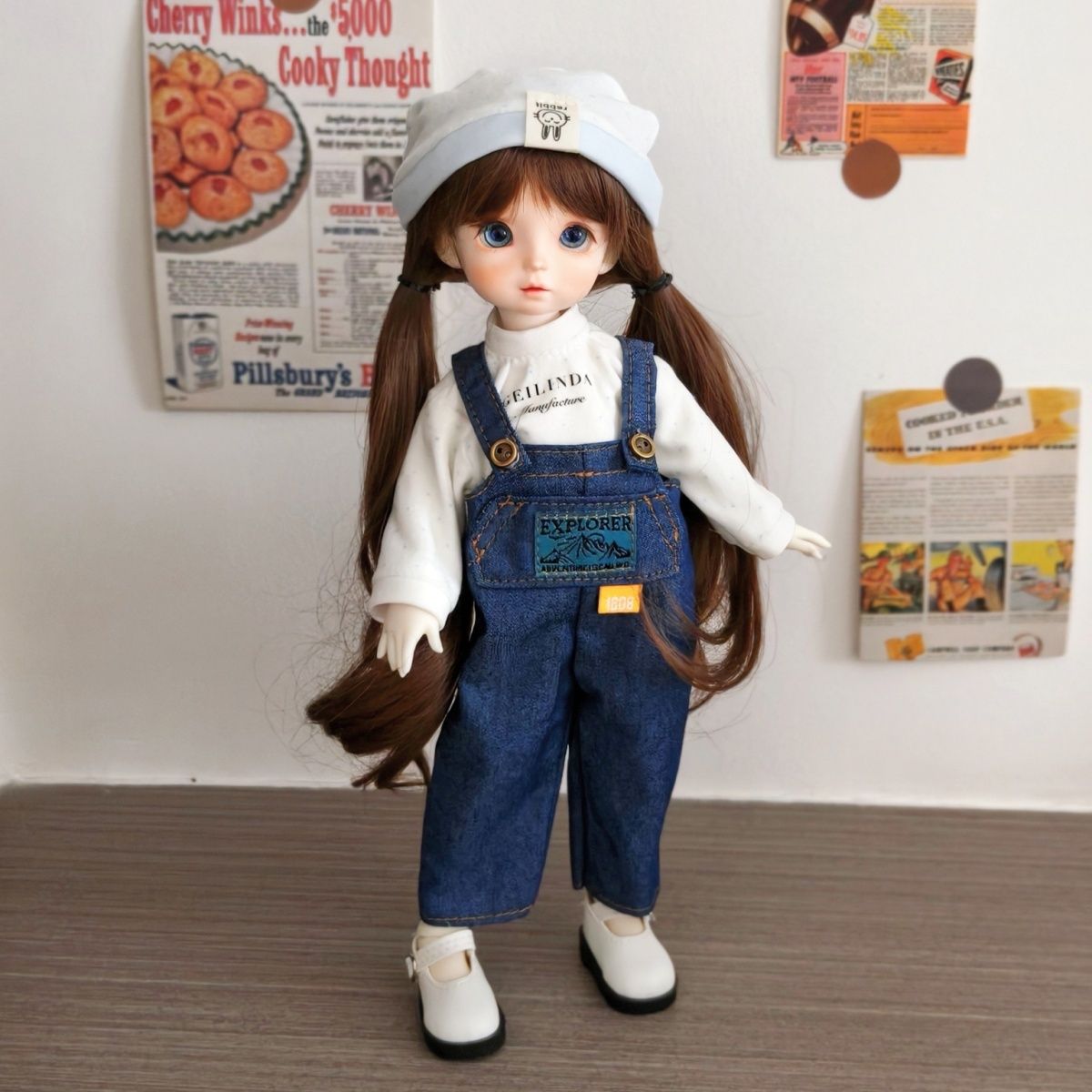 bjd娃衣六分30厘米洋娃娃背带裤衣服二次元手办换装养娃鬼妈妈