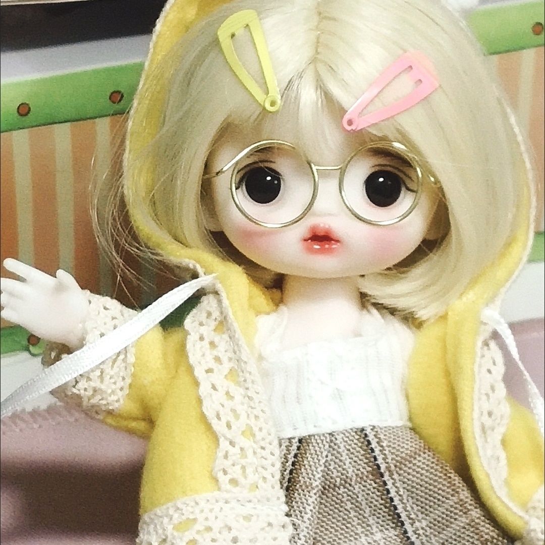 八分娃衣8分BJD 16-17厘米娃娃可穿黄色毛尼 韩系风格ob11