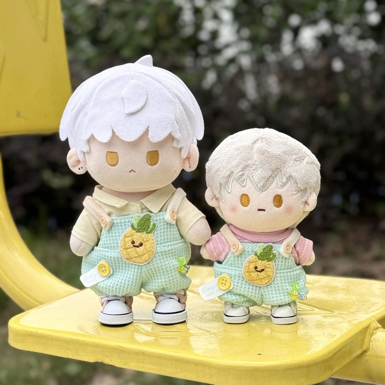 15cm娃衣棉花娃娃柏拉兔着替可爱软萌背带裤果蔬系列清新帅气