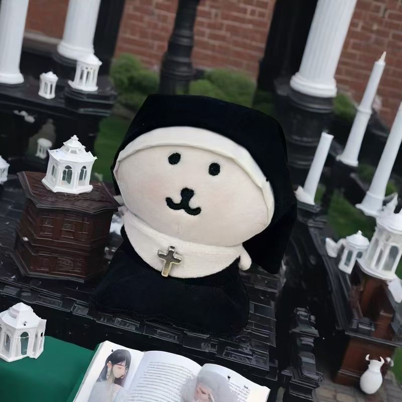 自嘲熊娃衣13cm包挂手机挂修女服可爱配饰衣服装斗篷毛绒头套配件