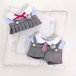 10cm娃衣10CM厘米可爱棉花娃娃正常体衣服套装 公仔玩偶学院风替换