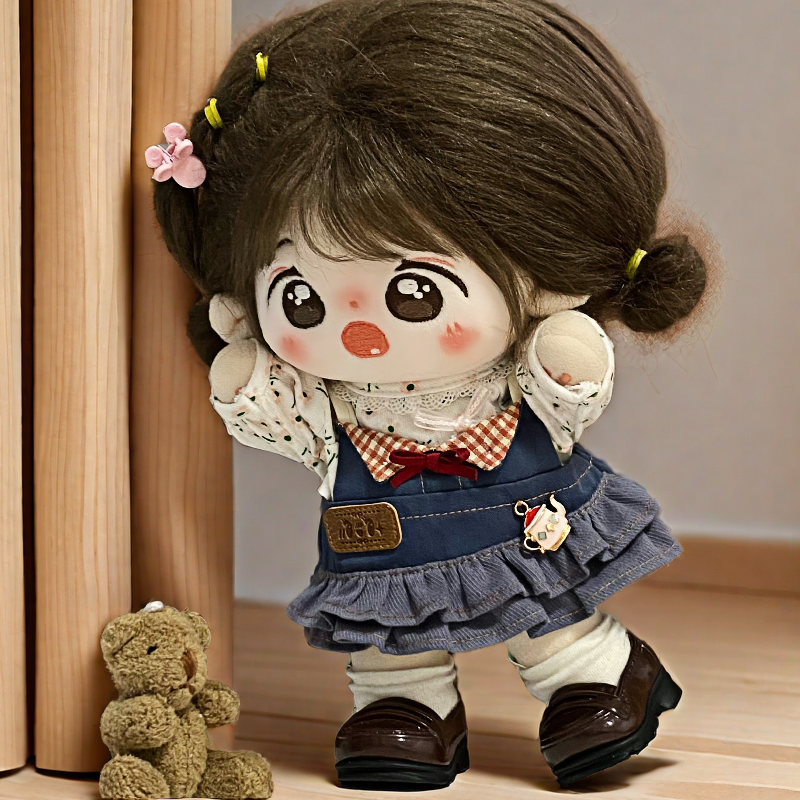 娃衣20cm厘米潮玩棉花娃服公仔玩偶连衣裙小学生可爱制服套装