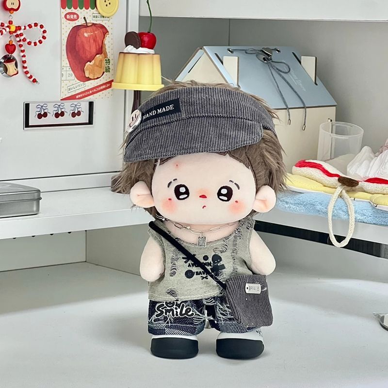 娃衣20cm棉花娃娃夏季背心牛仔套装