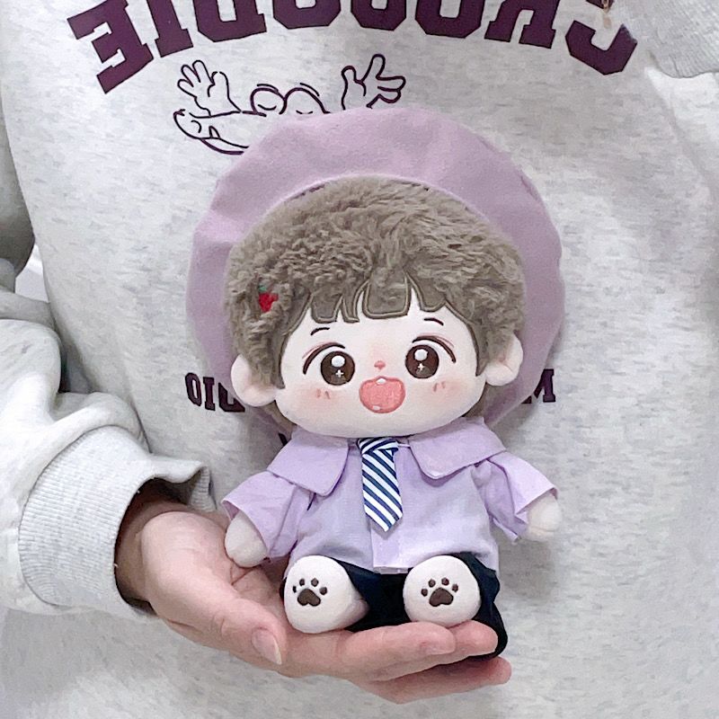 娃衣10cm15cm20cm帅酷紫衬衫领带贝雷帽棉花娃服海星体胖胖体