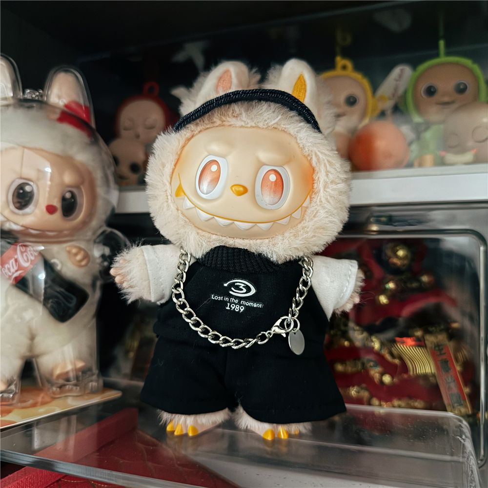 10cm娃项圈labubu玩偶项链101520cm棉花娃娃链条bjd娃用粗项链可