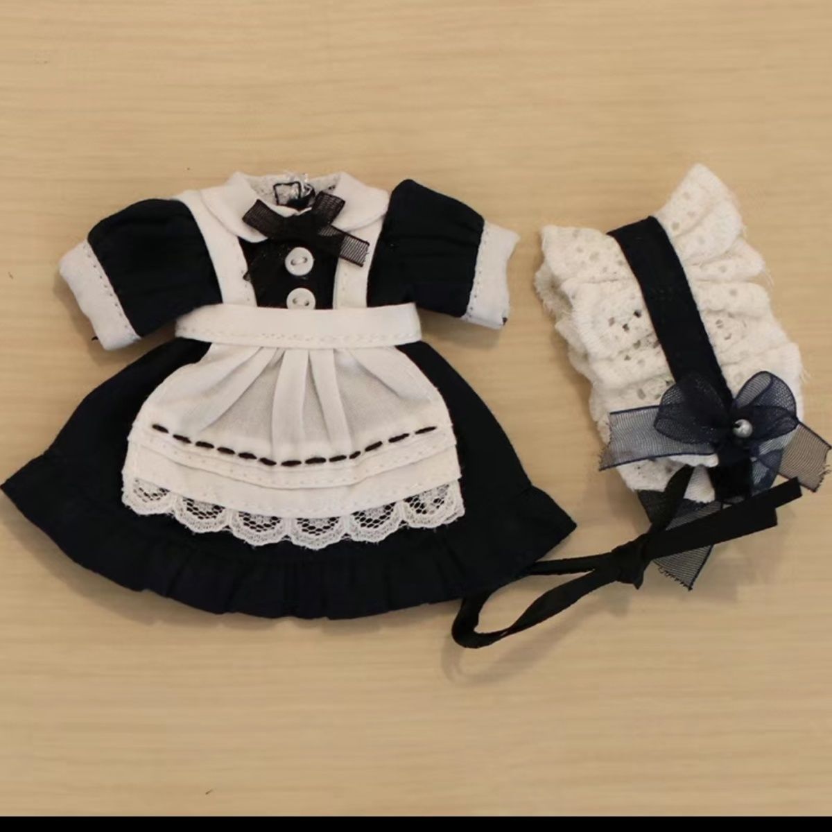 12分娃衣ob11复古女仆连衣裙衣服ymy p9 p10粒 ufdoll素体bjd