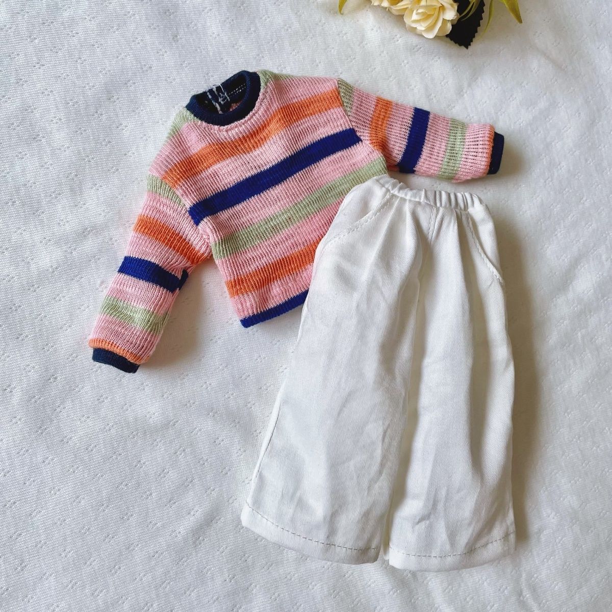 六分娃衣6分30厘米bjd条纹毛衣休闲裤真人风换装时尚简约日常手作