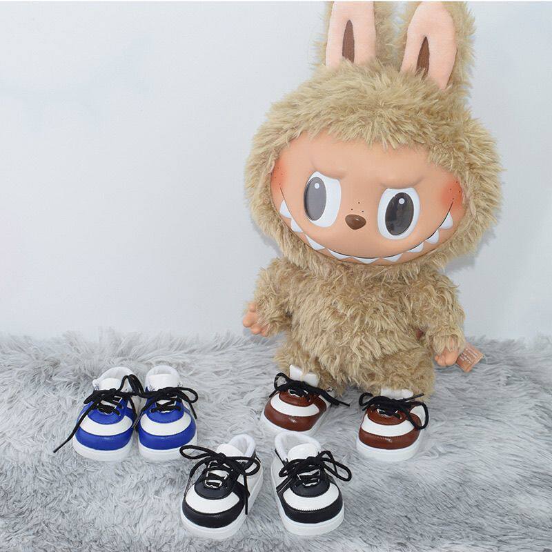 labubu娃衣的鞋子37.38cm大号Labubu皮鞋 大号毛绒公仔大娃鞋替换