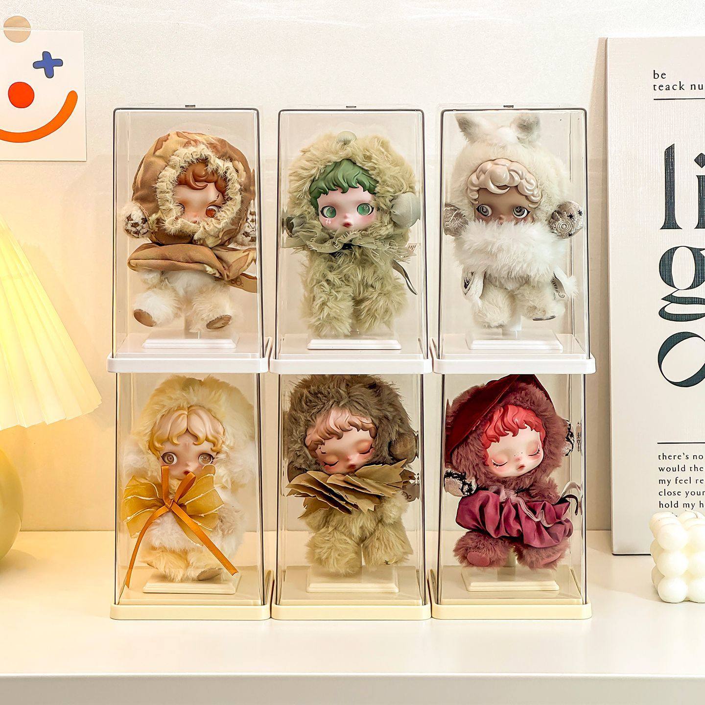 光织园展示盒适用于SKULLPANDA系列防尘sp搪胶娃娃收纳盒