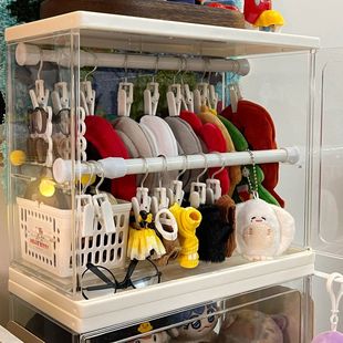 20cm棉花娃娃衣架娃衣收纳盒衣撑家具衣柜娃用展示架迷你衣服神器