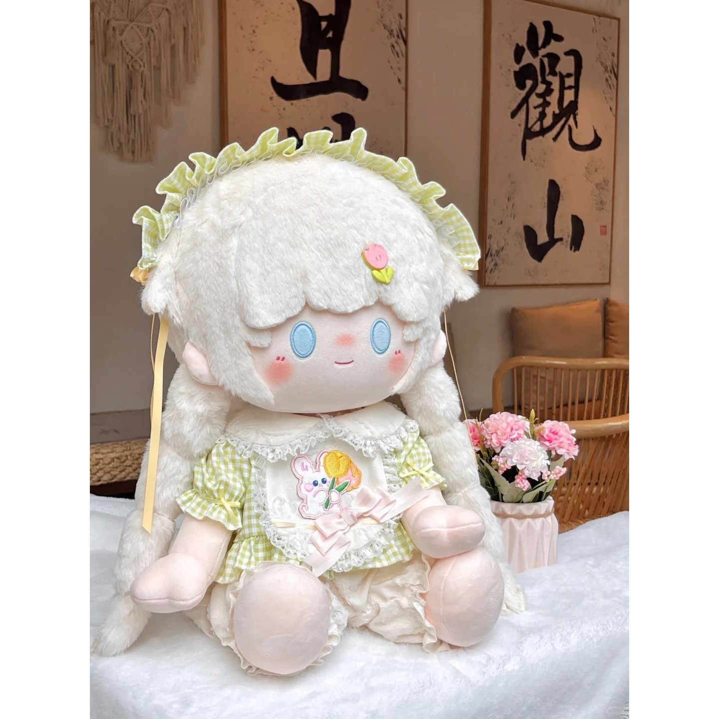 40cm娃衣甜美棉花娃娃连衣裙一番坐姿衣服公仔替换装可爱礼物