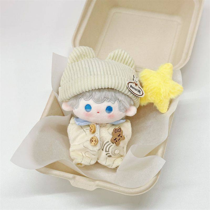 10cm海星体娃衣熊熊曲奇饼棉花娃娃可穿睡衣爬爬服包屁服可爱