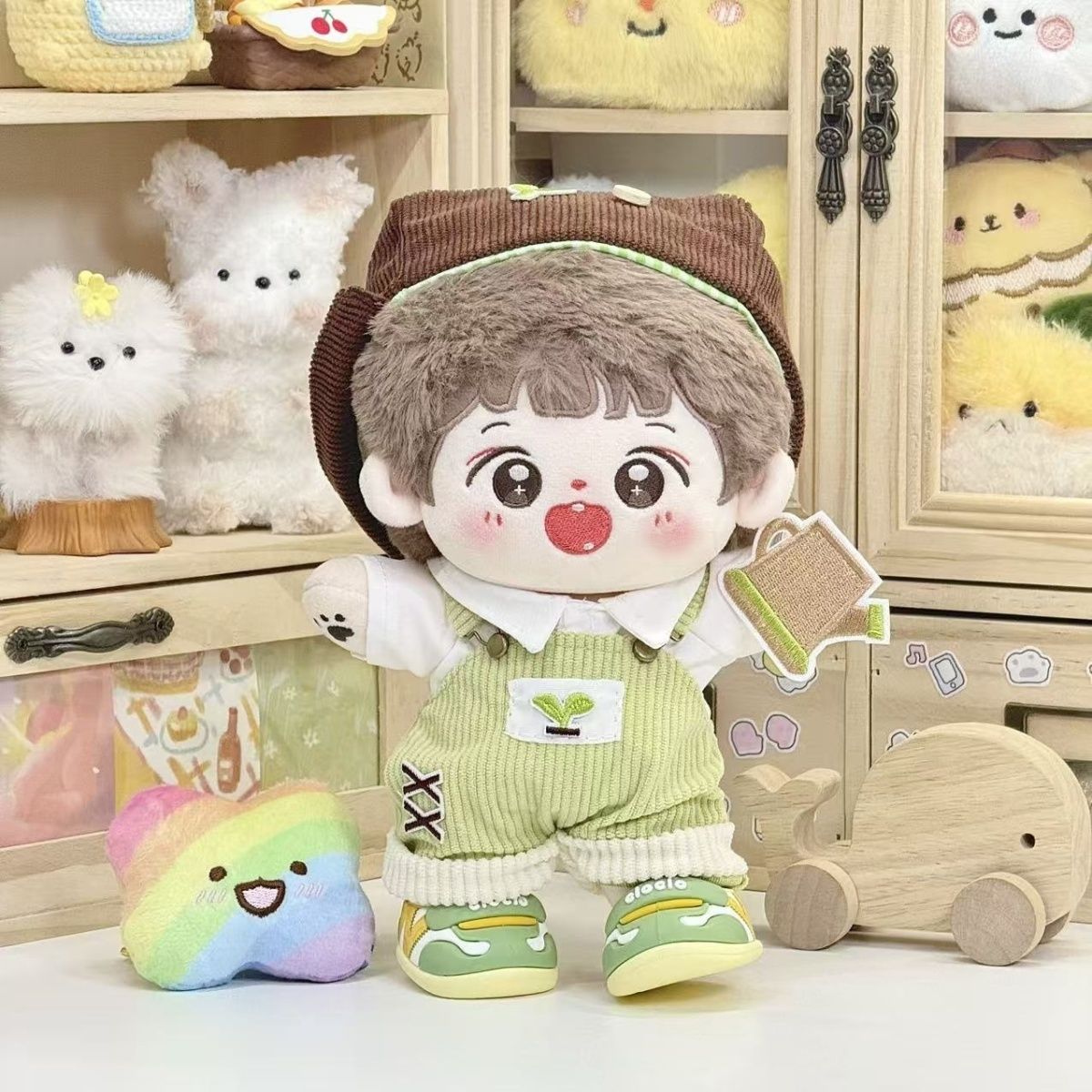 娃衣20cm新款小园丁站姿夏秋棉花娃娃可爱男女无属性玩偶替换套装