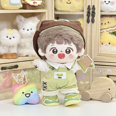 娃衣20cm新款小园丁站姿夏秋棉花娃娃可爱男女无属性玩偶替换套装