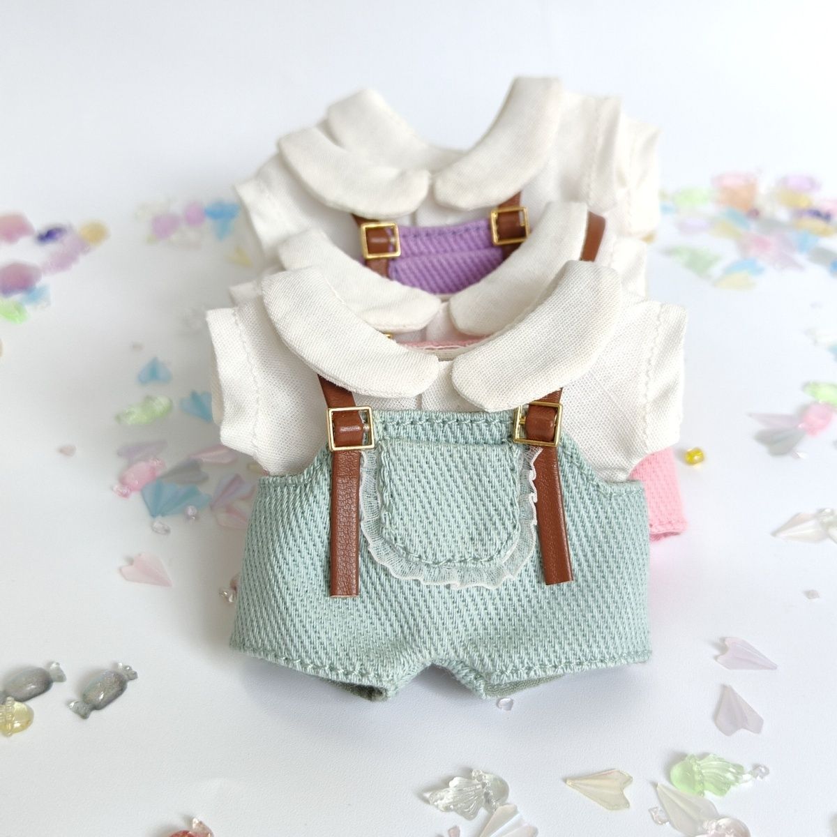 10cm娃衣12cm厘米棉花娃服衬衫牛仔裤小龙口袋可爱外出百搭