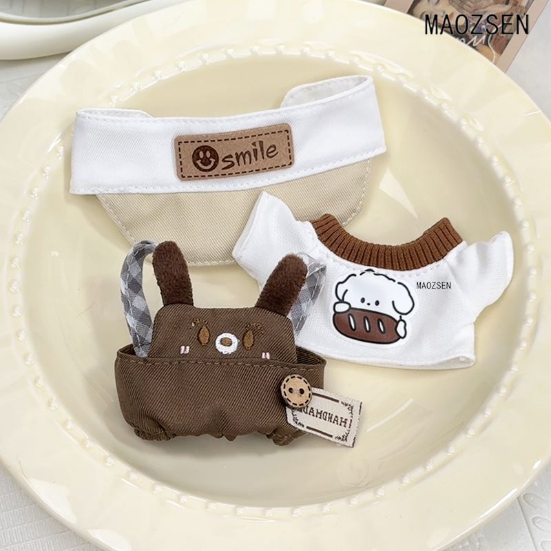 娃衣10cm棉花娃娃修狗背带裤套装毛绒玩具海星体正常体换装配饰