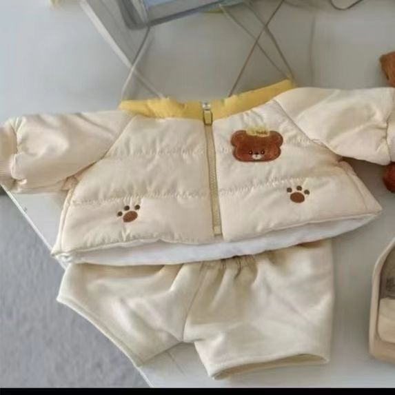 40厘米娃衣秋冬棉服40cm棉花娃娃坐姿娃娃套装外出换装