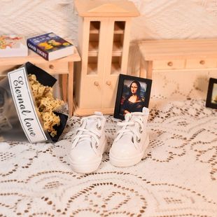 20CM棉花绑带系带换装 帆布鞋 BJD6分30CM芭芘胖子新款 30cm娃鞋