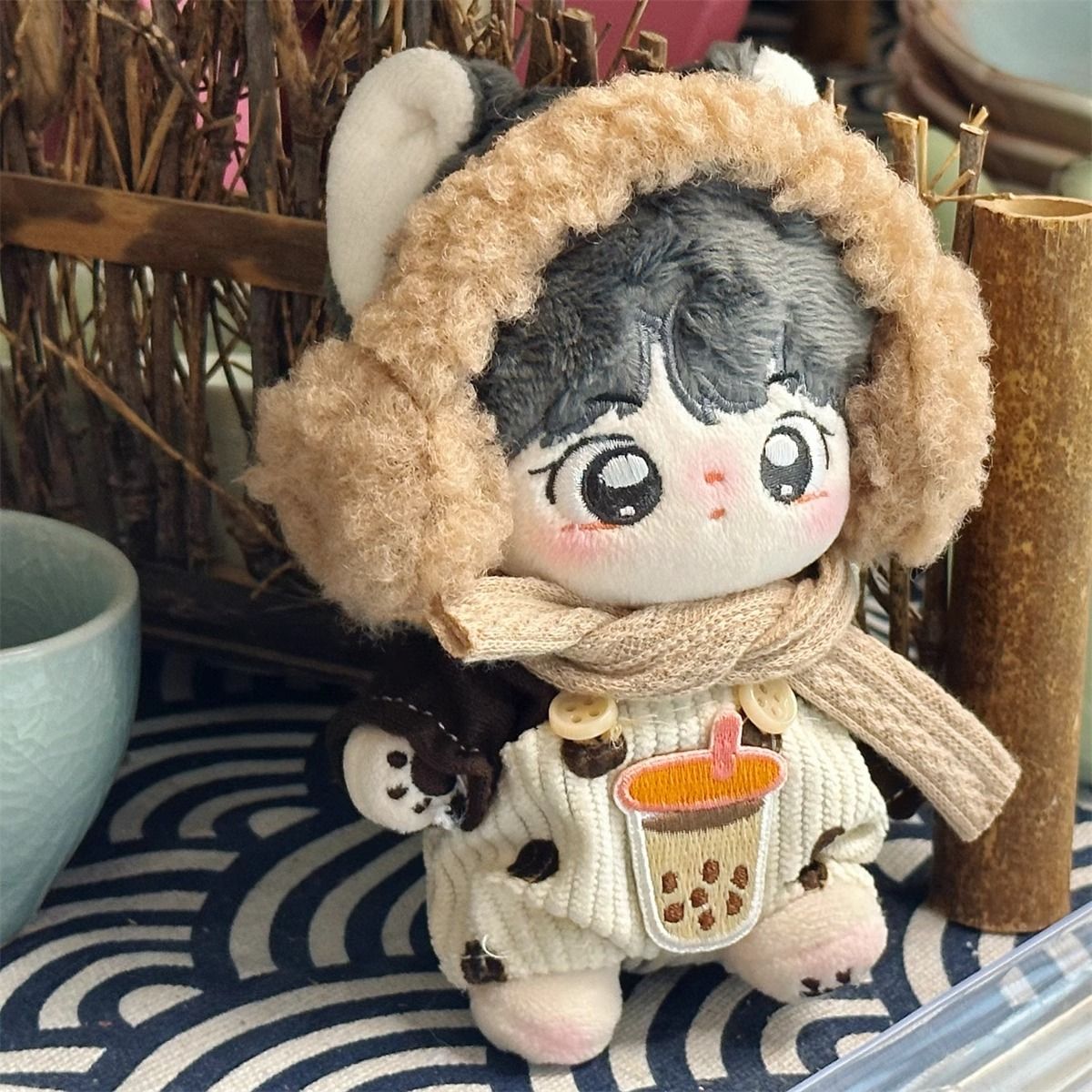 10厘米娃衣10cm棉花娃娃公仔替换换装玩偶冬季奶茶背带裤套装