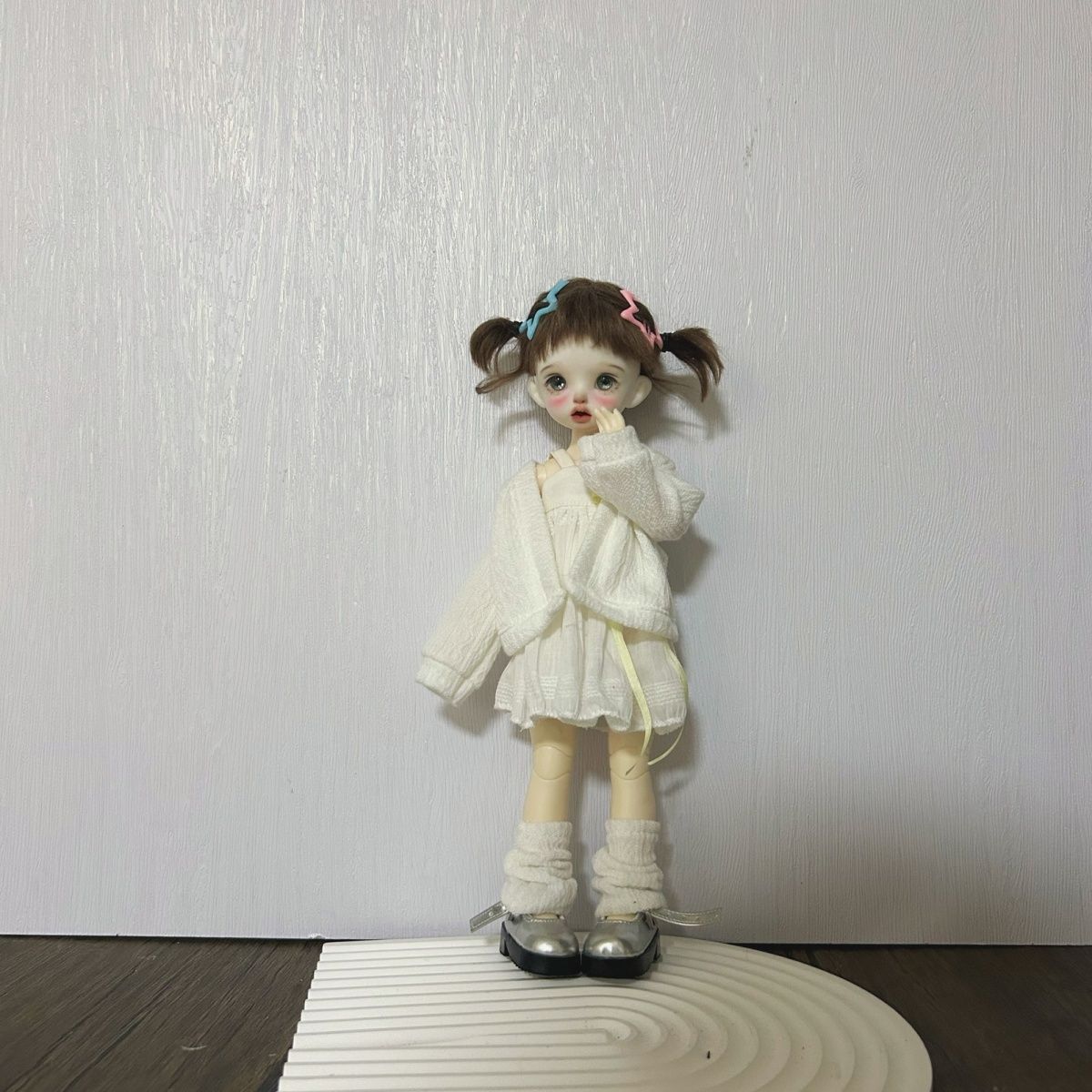 bjd娃衣6分套装连衣裙吊带裙开衫毛衣上衣30cm胖体娃服便宜