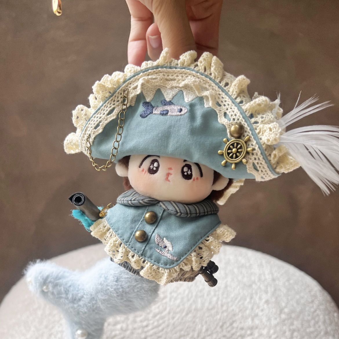 娃衣10cm棉花娃娃套装17cm拉bubu 搪胶玩偶可穿 航海计划