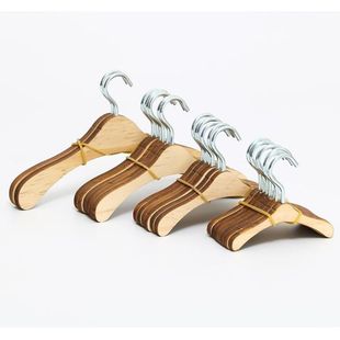 娃娃衣架迷你挂木质衣撑bjd玩偶小人形棉花衣服配件小