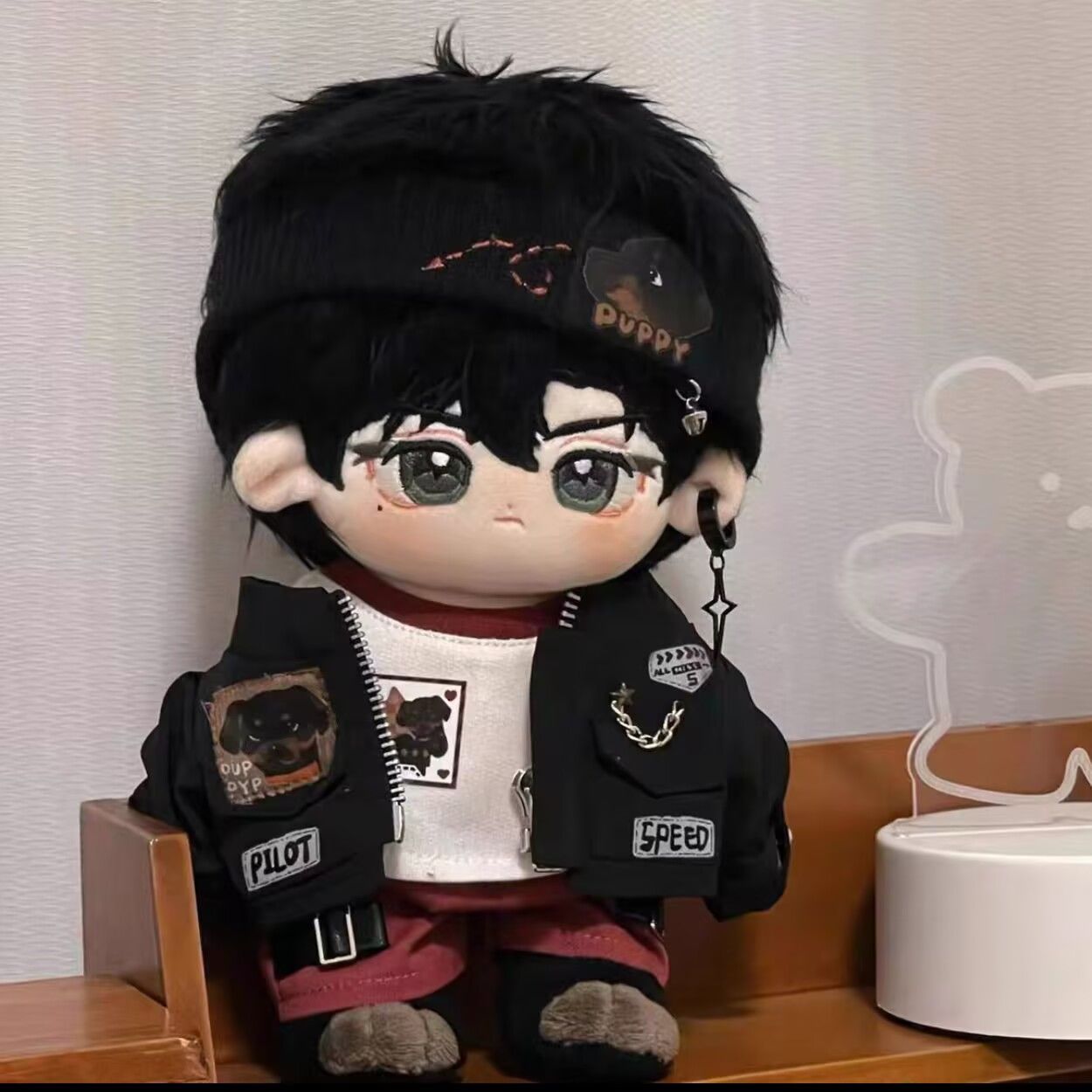 20cm的男娃衣杜宾探长娃衣棉花娃娃玩偶衣服帅气娃衣衣服帅气娃衣