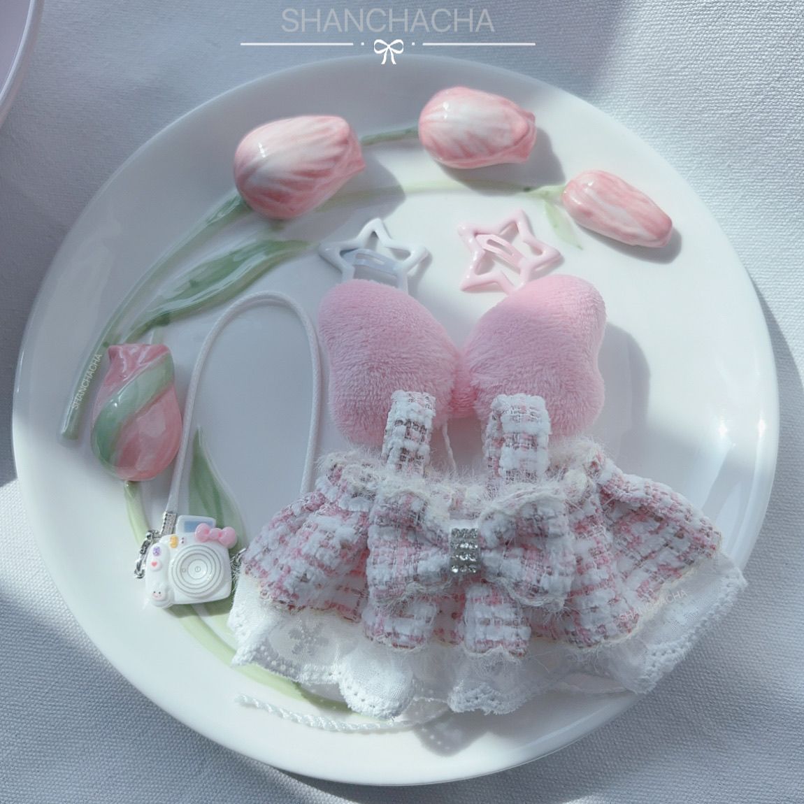 娃衣10cm新款棉花娃娃公主裙可爱甜美蝴蝶结可背可带多种风格