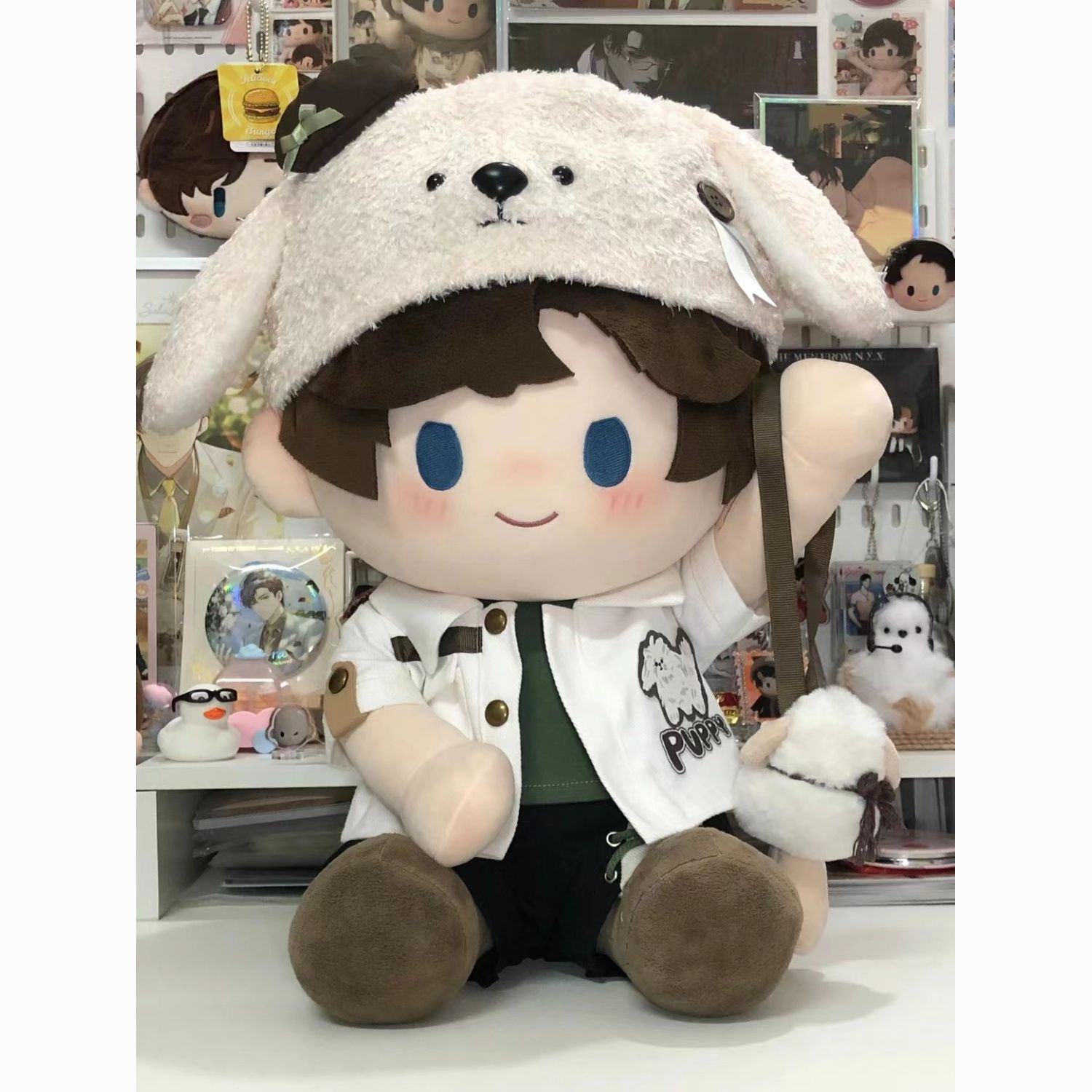 40cm娃衣棉花娃服坐姿酷帅可爱清新帽子套装替换装无属性包邮