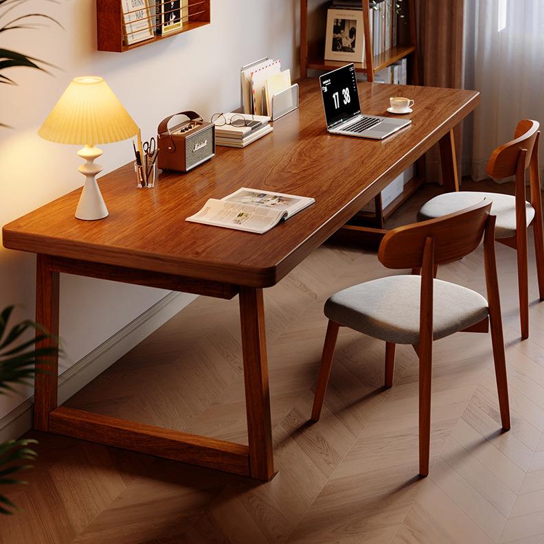 实木电脑桌书桌家用学习桌学生写字桌去客厅化大板桌双人长条桌子