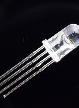 F5MM全彩RGB灯珠5MM共阴共阳透明四脚5MM发光二极管LED超亮