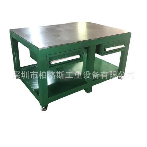 重型钳工工作台模具装配台车间维修审模桌钢板飞模台重型钢板台桌