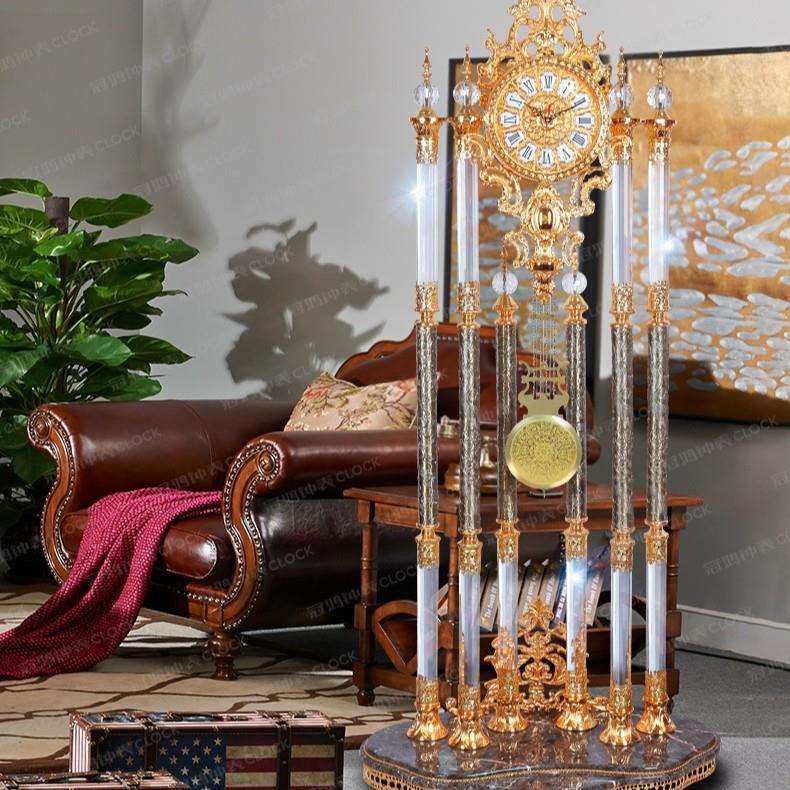 客厅落地钟欧式立钟金色水晶落地钟 客厅豪华别墅立钟,鲜花速递/花卉仿真/绿植园艺,割草机/草坪机,淘宝优惠券,粉丝福利购,淘宝优惠卷