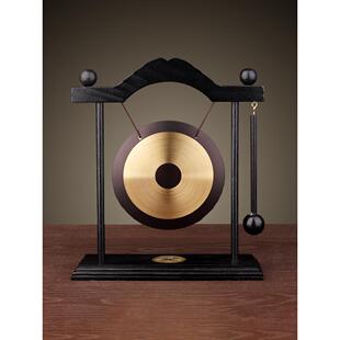 合金风铃摆件双龙百寿锣家居饰品装饰工艺品办公桌摆设铜锣