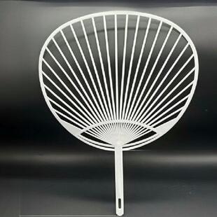 加厚团扇子骨架 塑料扇柄 学生手工扇子手柄 应援扇骨扇子架