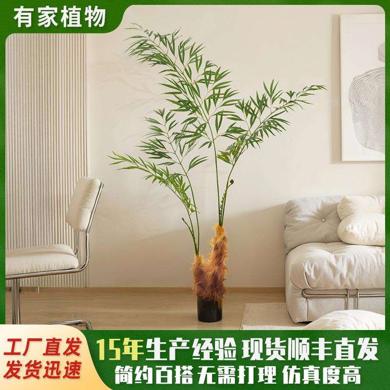 新款仿真落地大型绿植盆栽德保苏铁假树植物室内客厅橱窗装饰摆件