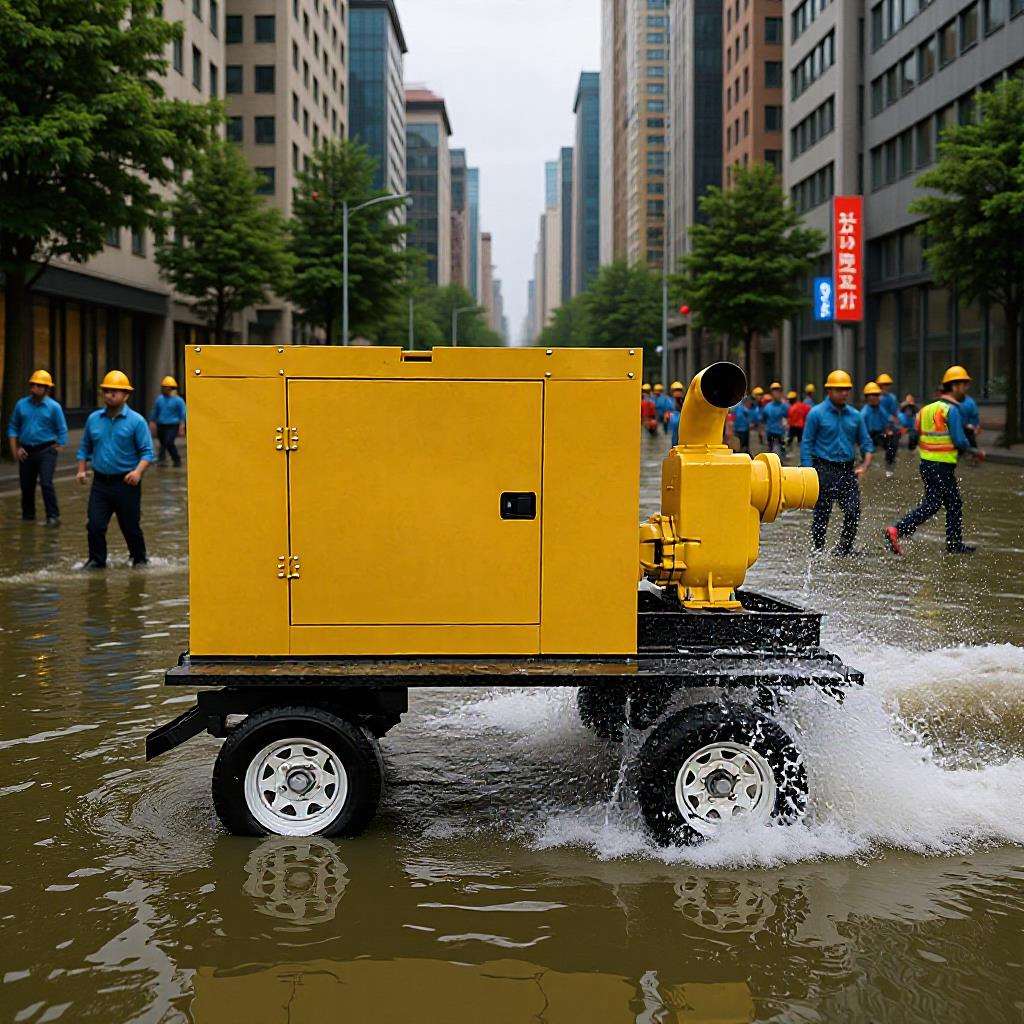 防汛泵车应急排涝项目高标农田柴油抽水泵柴油机水泵一体排涝泵车