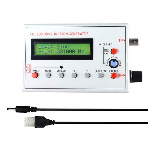 FG-100函数信号发生器DDS Function Signal Generator 1HZ-500KHZ