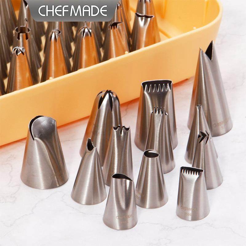 学厨挤花袋裱花曲奇奶油烘焙工具套装收纳盒66PCS蛋糕裱花嘴套装