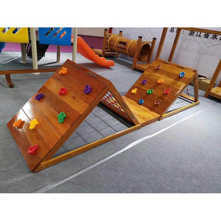 儿童户外拓展幼儿园大型滑梯攀爬架墙荡桥平衡木质组合训练器材