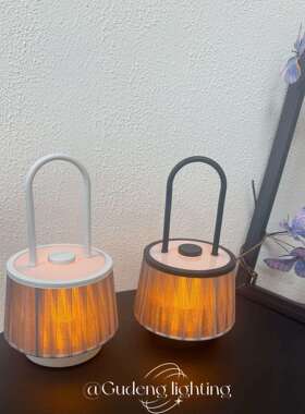 亚马逊新款简约浪漫美式布艺台灯书桌民宿卧室床头LED充电小夜灯