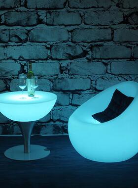 惠州厂家酒吧LED发光家具 酒店发光鸡尾酒桌 LED遥控七彩桌子