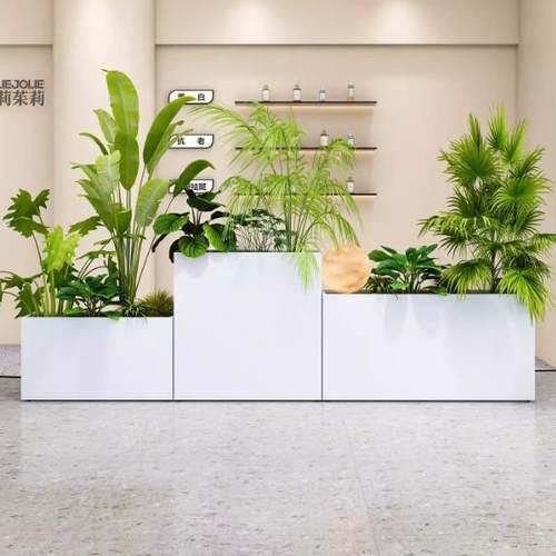 户外镀锌板花箱组合广场售楼部商业花坛室外街道园艺铁艺隔断花箱