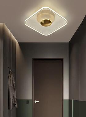 北欧过道灯走廊灯玄关灯阳台灯入户灯导光冰裂纹led吸顶灯简约圆