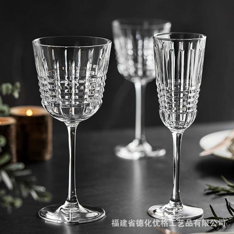 法国CDA水晶玻璃葡萄红酒杯高脚杯家用轻奢高档香槟杯鸡尾酒杯子