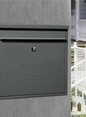 固盾MAILBOX信箱大号欧式别墅邮箱室外挂墙小区家用快递信报箱