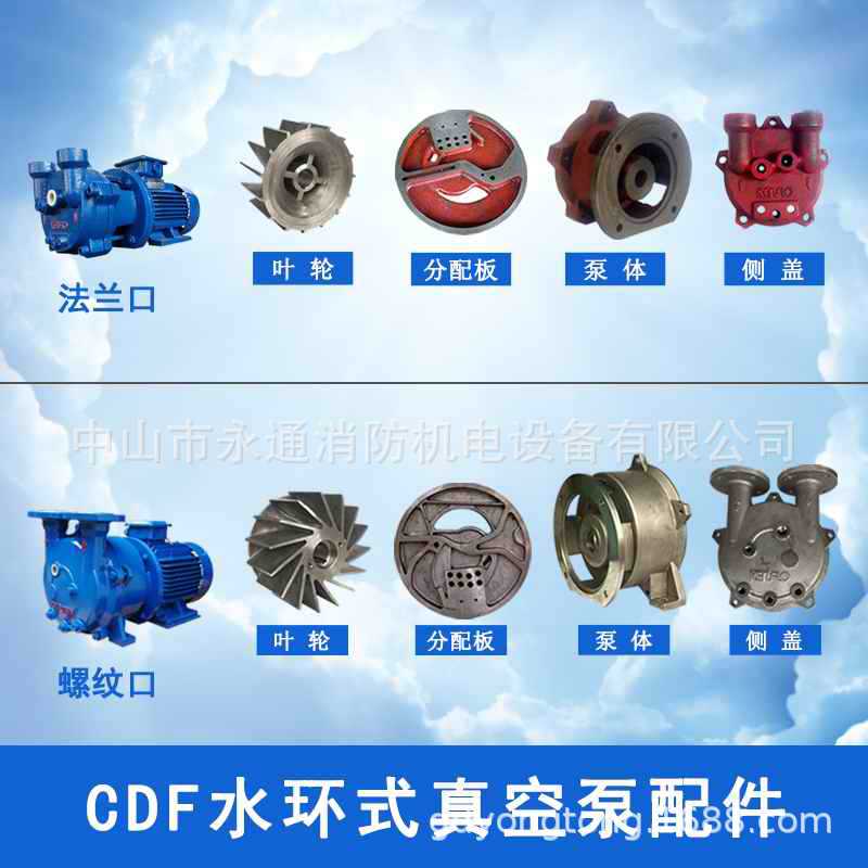 真空泵配件侧盖叶轮不锈钢分配板泵体单段式真空泵浦CDF1402-OAD2
