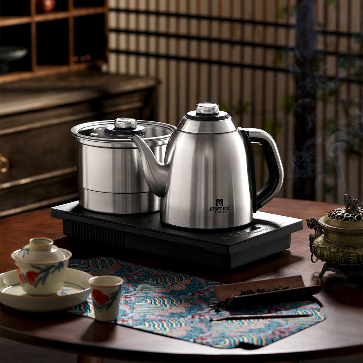 宜龙A28全自动底部上水烧水壶茶台一体泡茶专用智能电茶壶电热炉